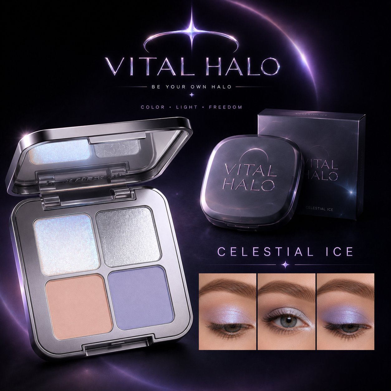 Vital Halo Celestial Ice buz mavisi multichrome duochrome göz farı dörtlüsü